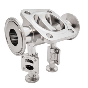 1" Tri-Clamp x Tri-Clamp x (2) 1/2" Tri-Clamp Cluster 1" Tri-Clamp x Tri-Clamp x (2) 1/2" Tri-Clamp Cluster