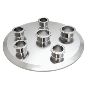 Custom Ported 12" Tri-Clamp Tank Lid Custom Ported 12" Tri-Clamp Tank Lid